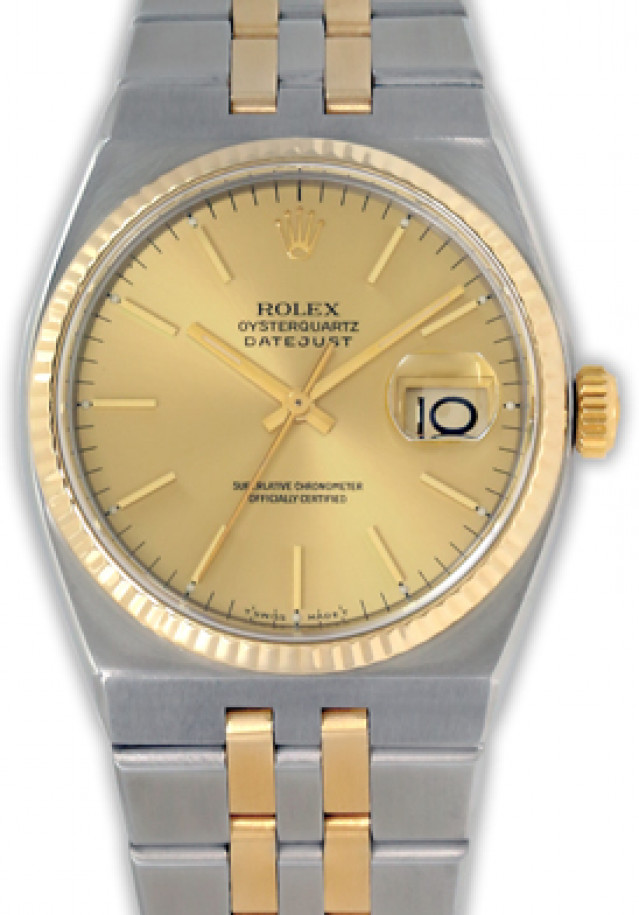 Pre-Owned Rolex Datejust Oysterquartz 17013 Gold & Steel Year 1981